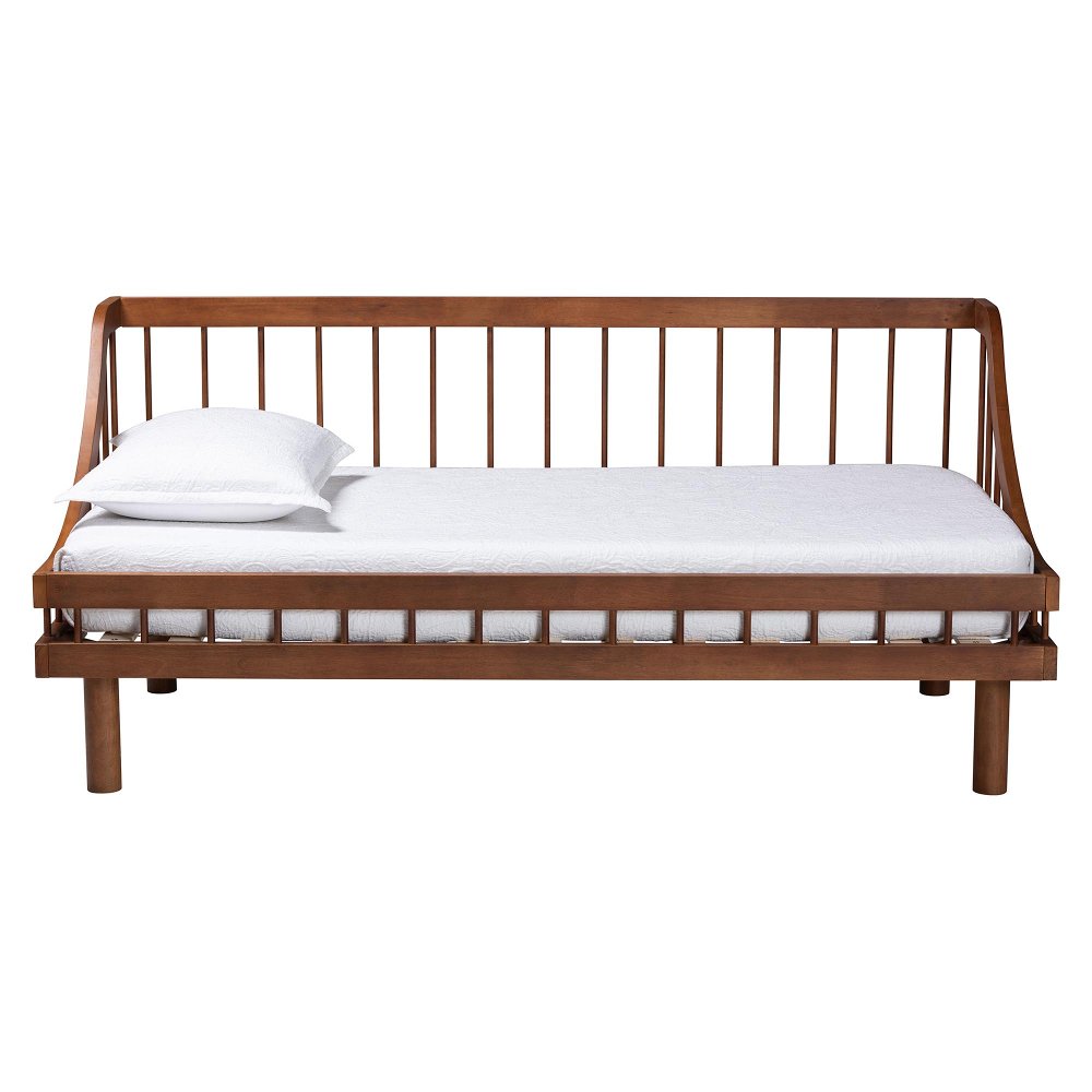 Helio Walnut Brown Wood Twin Daybed