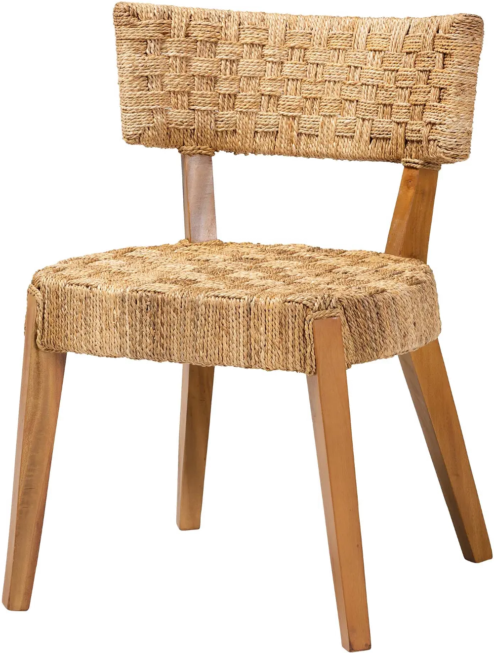 251-13853-RCW Sabit Seagrass and Mahogany Dining Chair-1