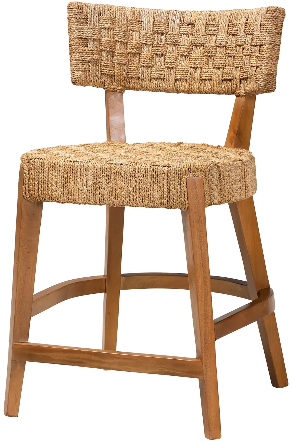 251-13852-RCW Sabit Seagrass and Mahogany Counter Stool-1