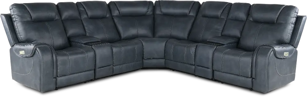 Conway Slate Gray 7 Piece Power Reclining Sectional-1
