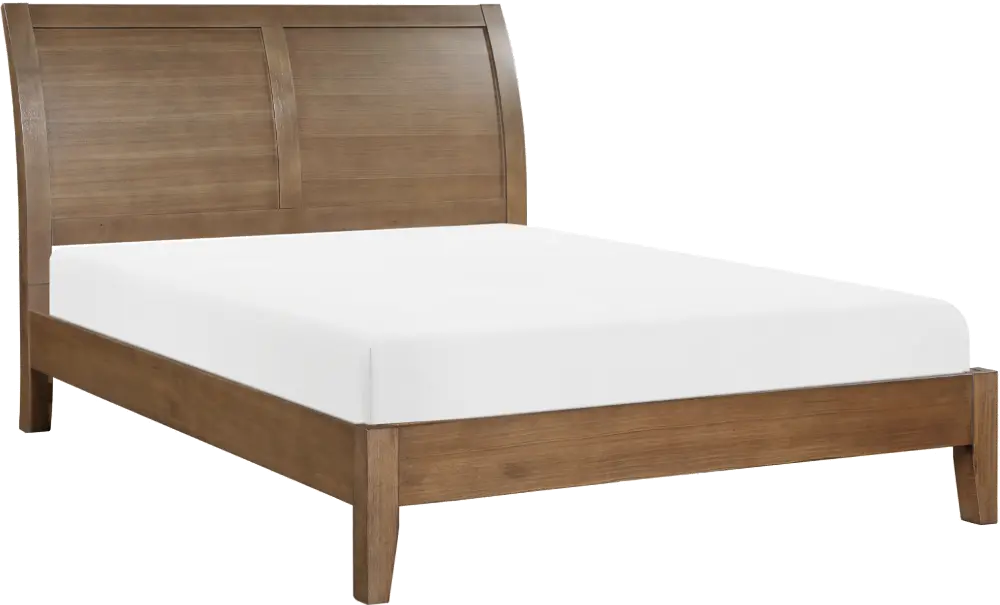 Everest Brown Queen Platform Bed-1