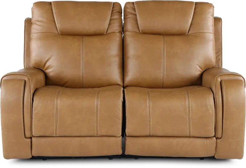 Conway Saddle Brown Power Reclining Loveseat