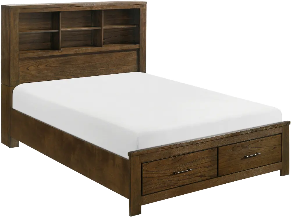 Summit Oak Brown King Storage Bed-1