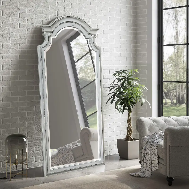 Magnolia Antique White Floor Mirror