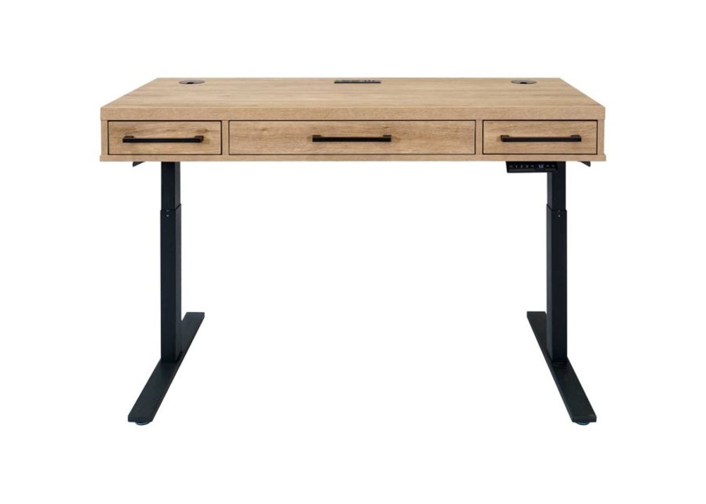 Mason Natural and Black Lift Desk