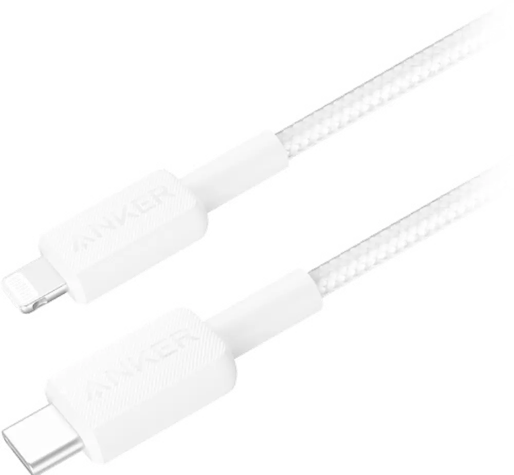 ANKER 3' Bio-Braided USB-C to Lightning Cable - White-2