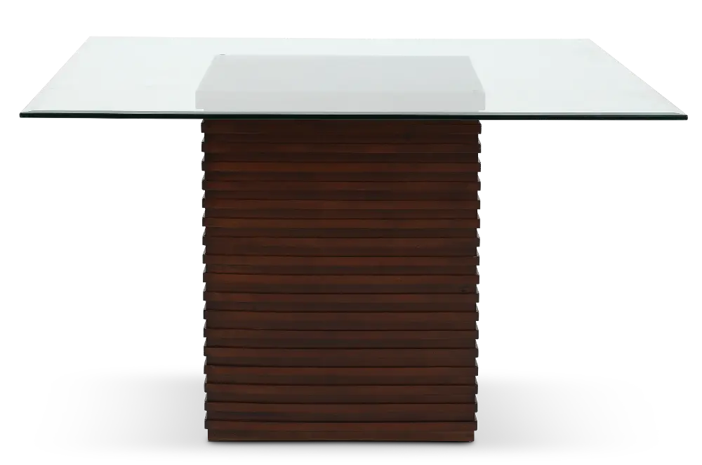 Dallas Walnut Brown and Glass Dining Table-2