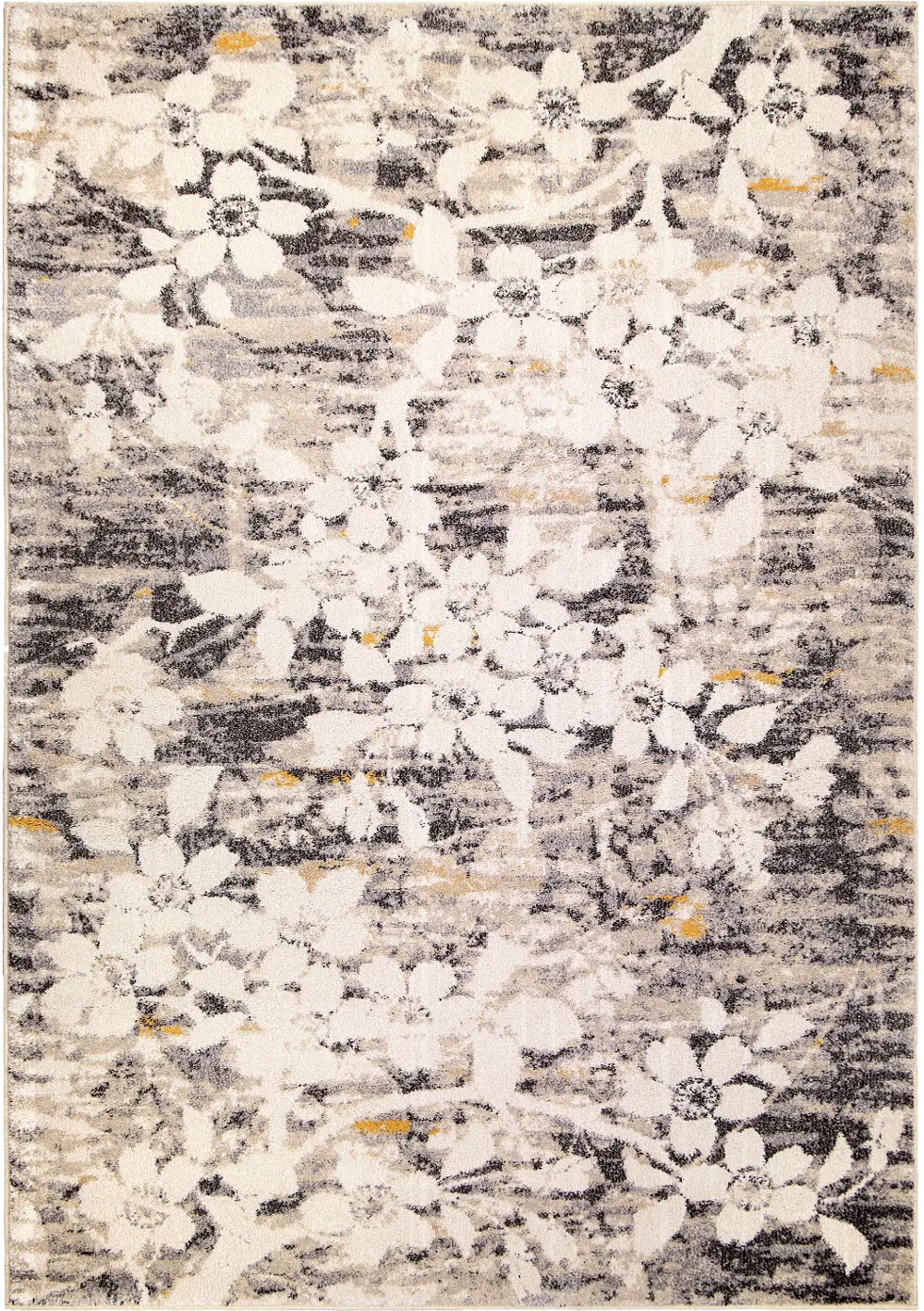 9501/ASIAN-GRDN/PEW-7.10X10.10 Studio 8 x 11 Asian Garden Pewter Brown Area Rug-1