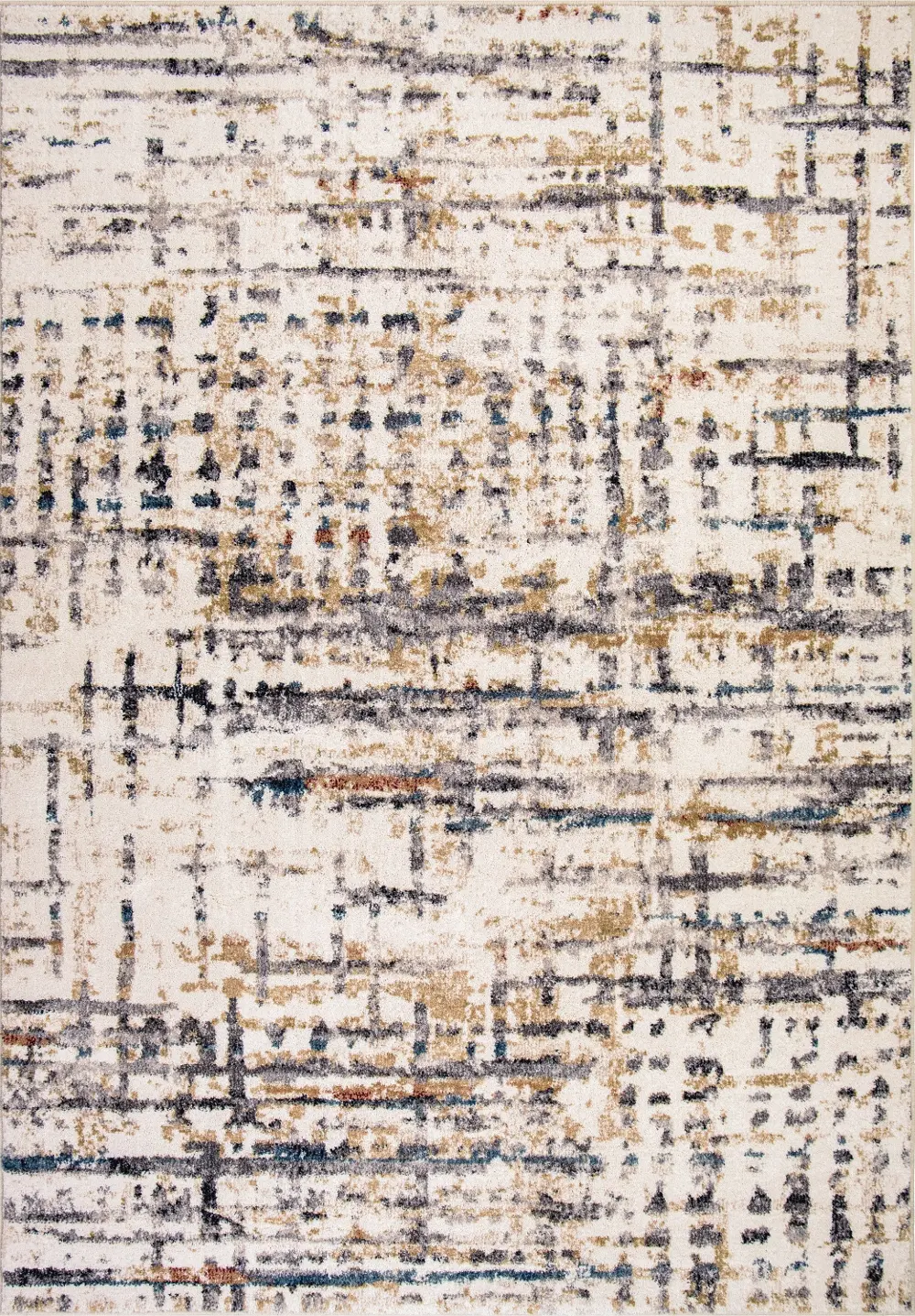 9508/RUSH-HOUR/WH-MULT-5.3X7.6 Rush-Hour 5 x 8 Multicolor Brown Area Rug-1