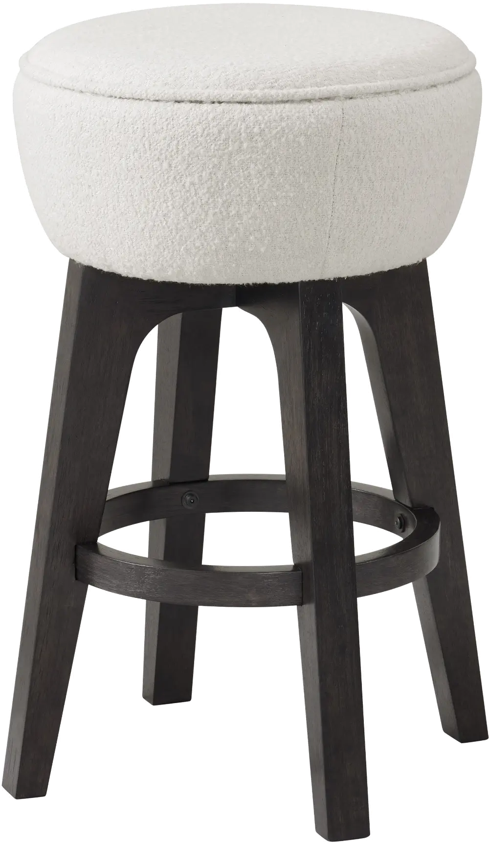 Sudbury Off White and Dark Brown Bar Stool-1