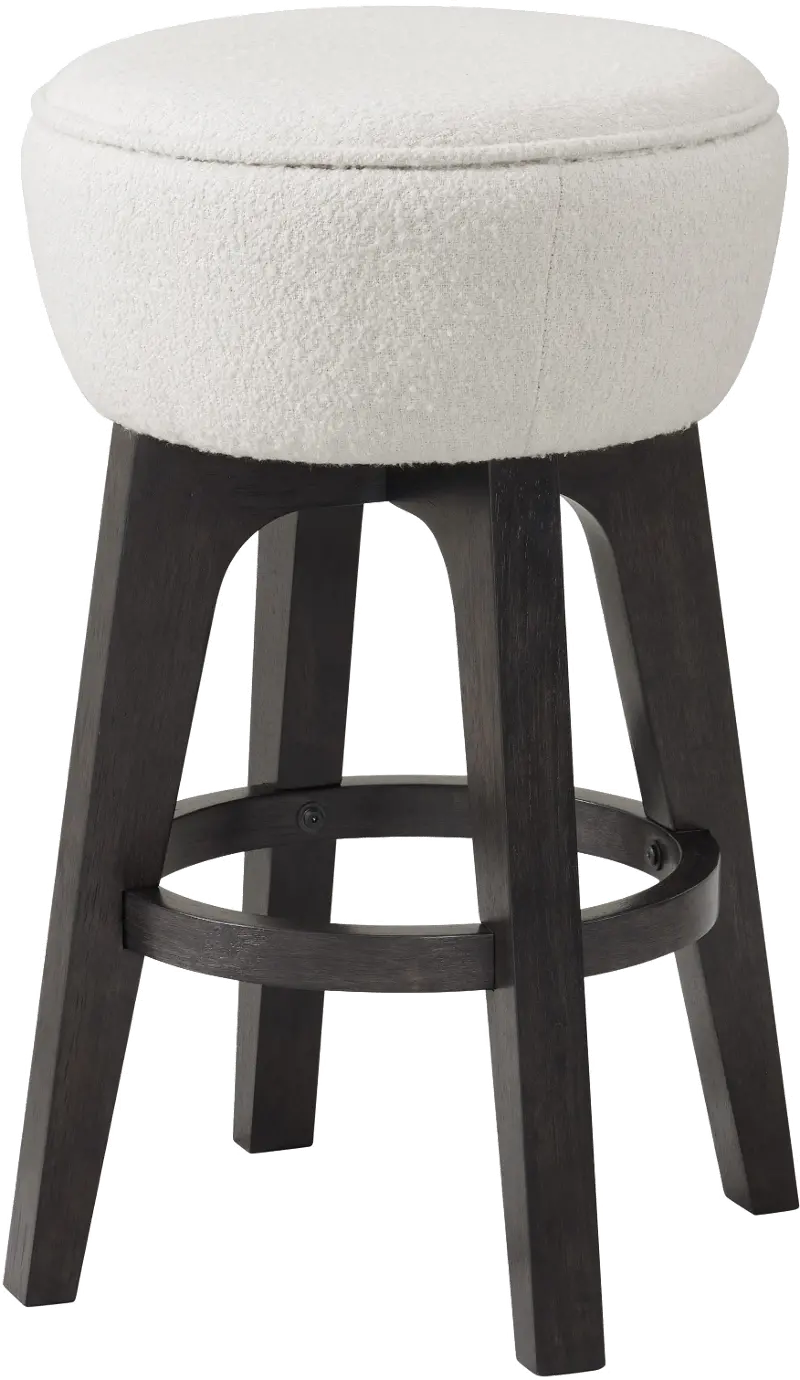 Sudbury Off White and Dark Brown Bar Stool
