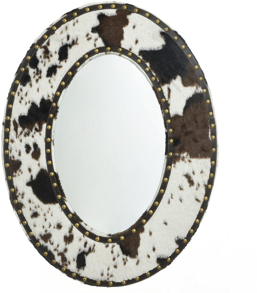 Faux Cowhide Wall Mirror