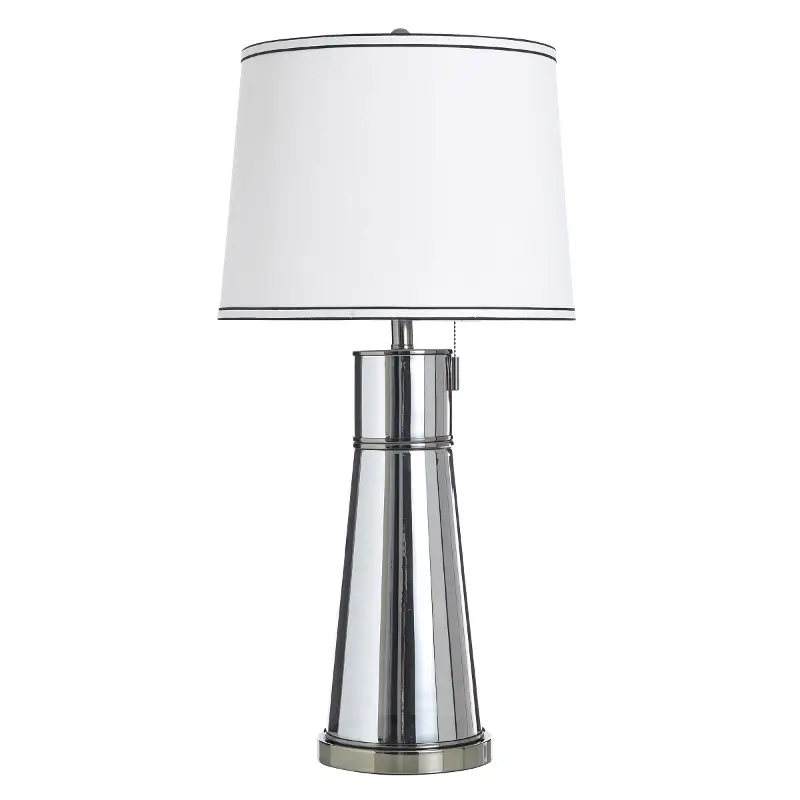 Hoke Silver Glass Table Lamp