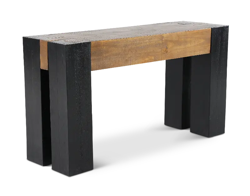Pacifico Black and Brown Sofa Table