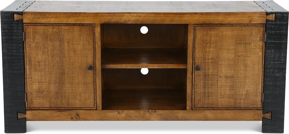 Pacifico Black and Brown TV Stand-1