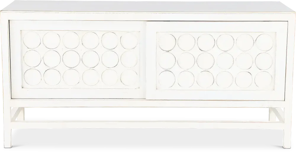 Marabella Circles White TV Stand-1