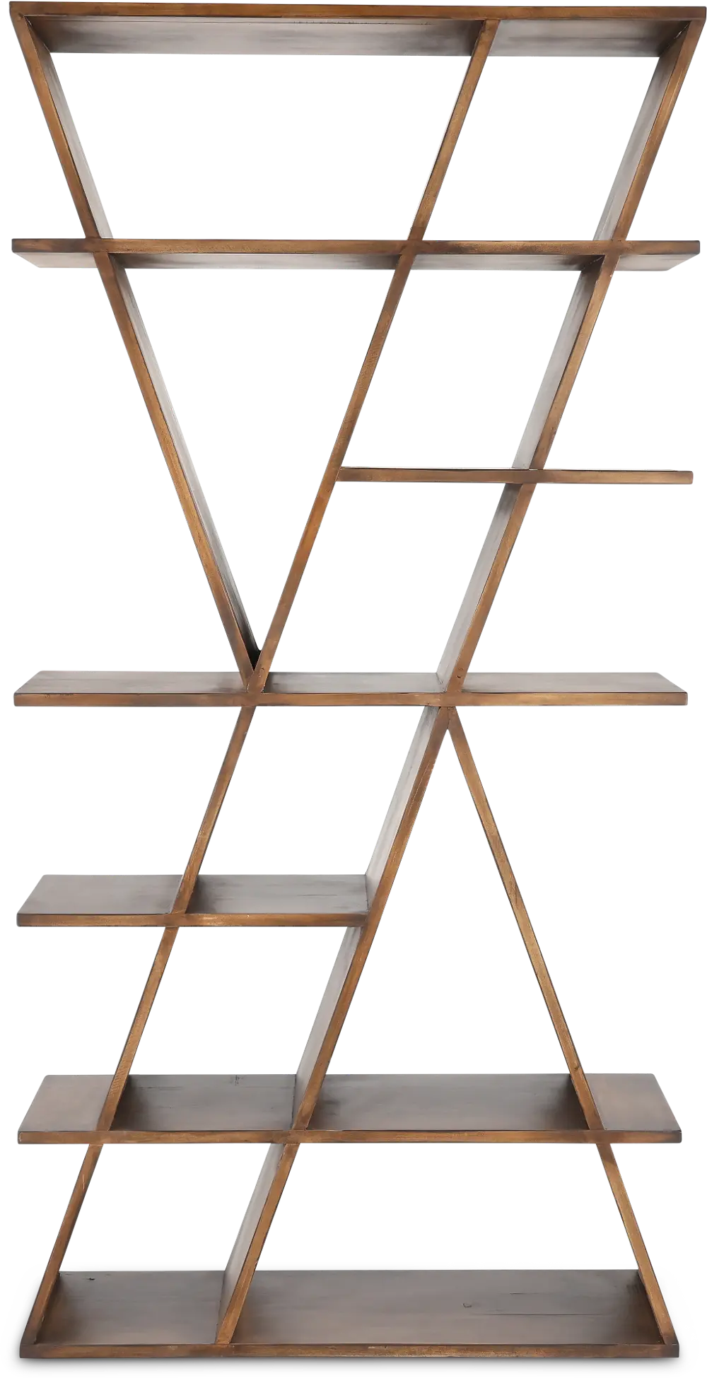 Zig Zag Brown Bookcase-1