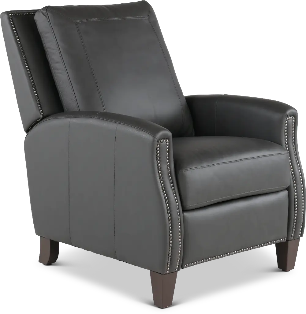 Hunter Gray Pushback High-Leg Recliner-1