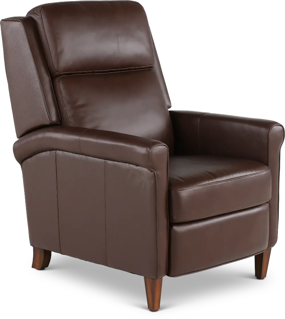 Northfield Walnut Brown Pushback High-Leg Recliner-1