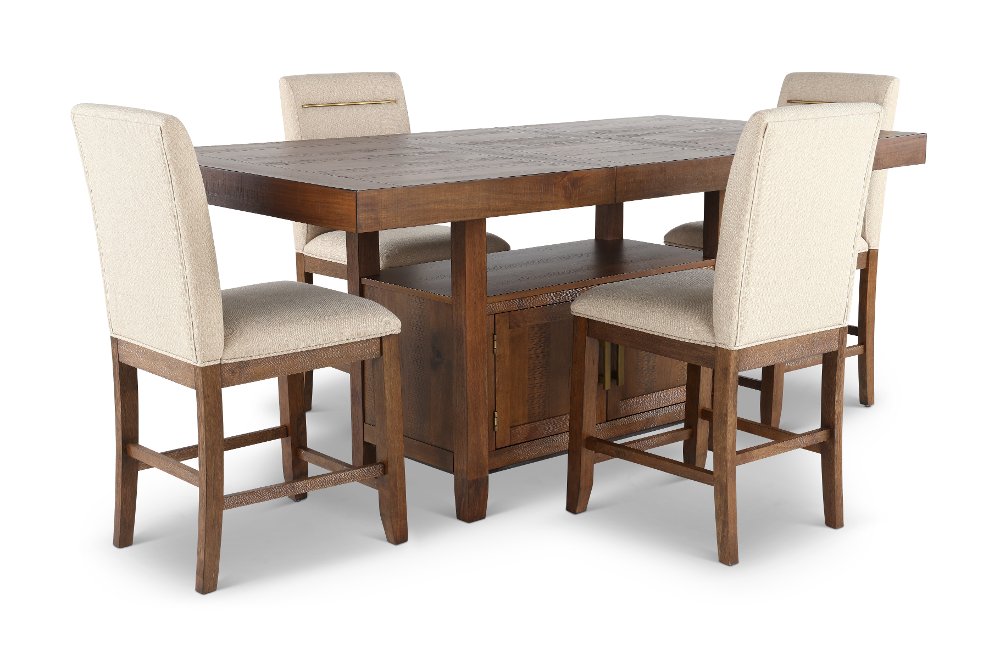 Garland Toffee Brown 5 Piece Counter Height Dining Set