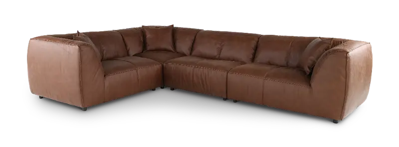 Mirage Brown 4 Piece Modular Sectional
