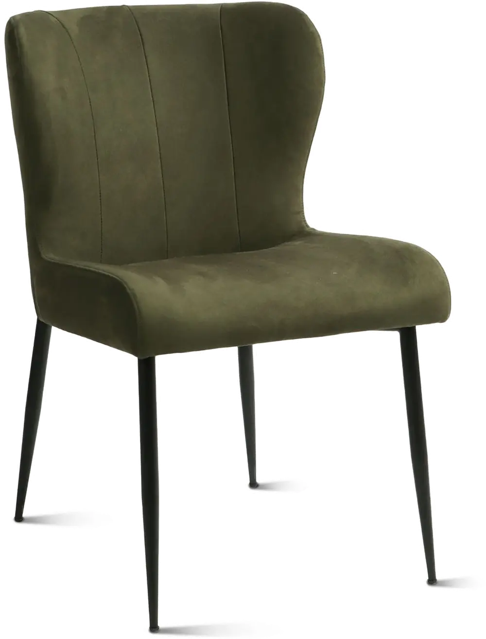 Jennifer Green Suede Dining Chair-1