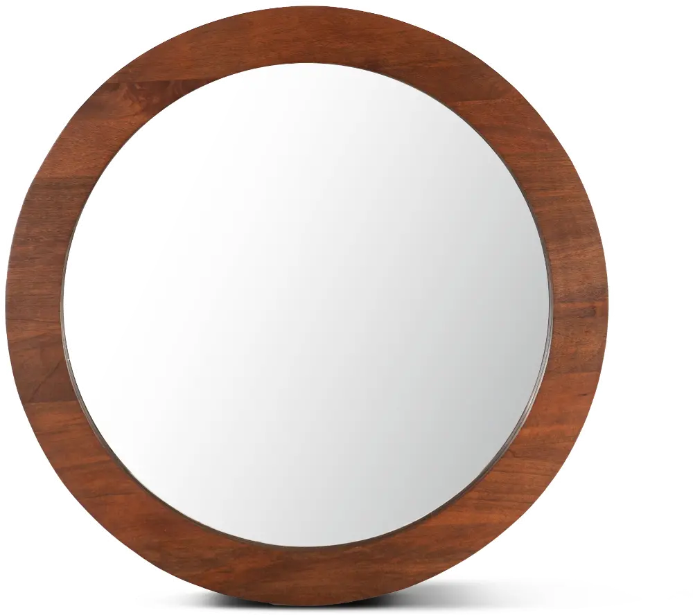 Cosmopolitan Honey Brown Round Mirror-1