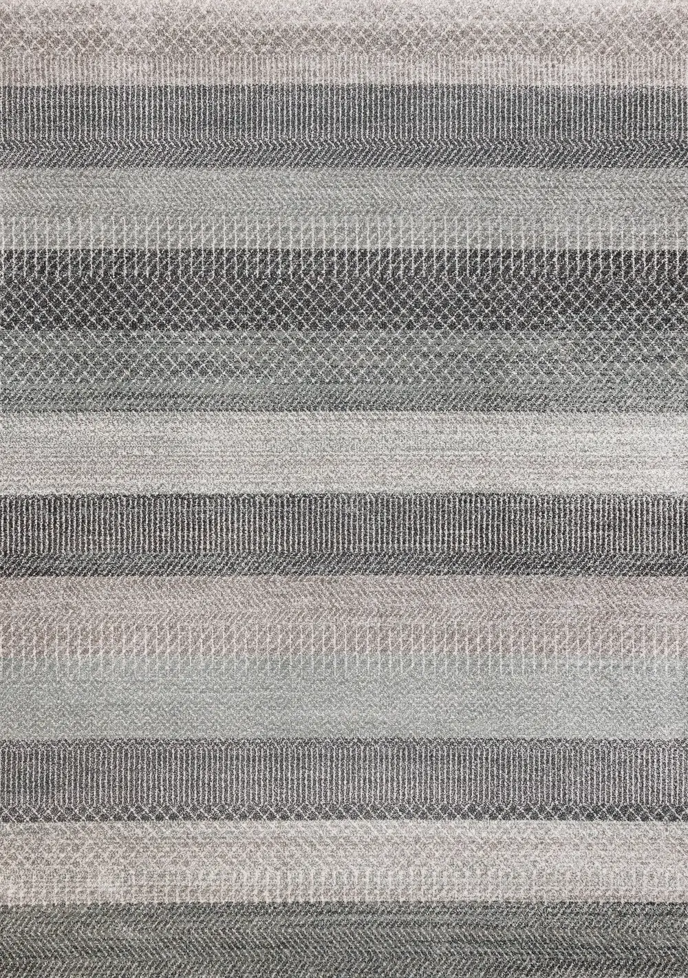 Mae 5 x 8 Gray and White Band Area Rug-1