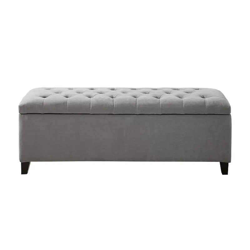 Madison Park Gray Storage Bench