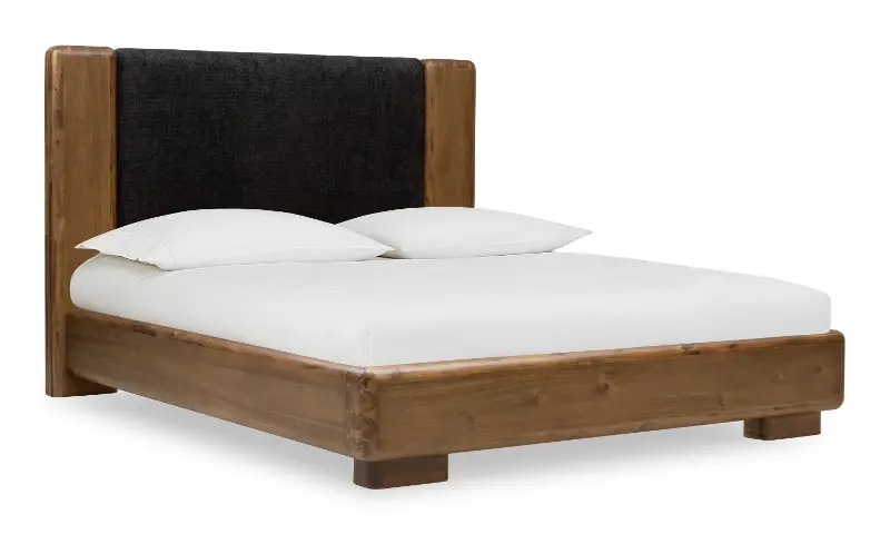 Boka Brown and Black Full Platform Bed