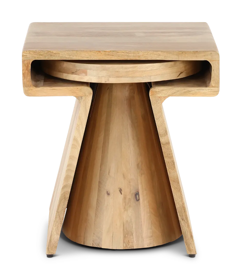 Keppler Brown Nesting Tables, Set of 2-1