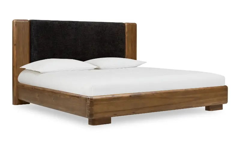 Boka Brown and Black King Platform Bed