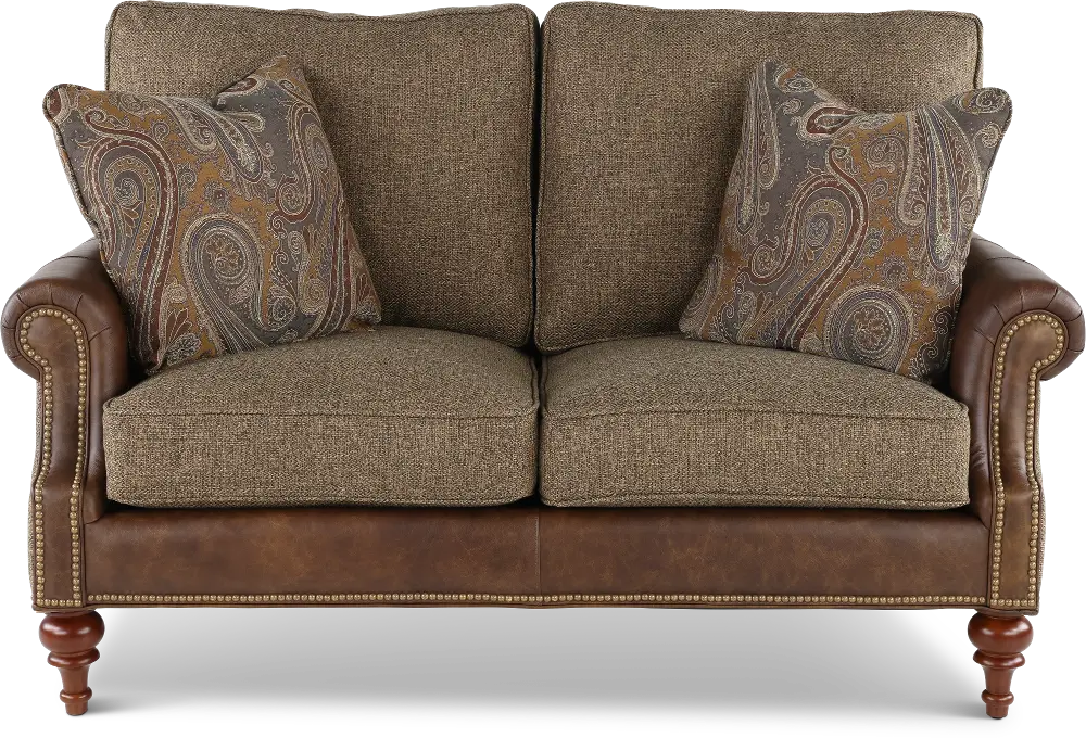 William Two-Tone Brown Loveseat-1