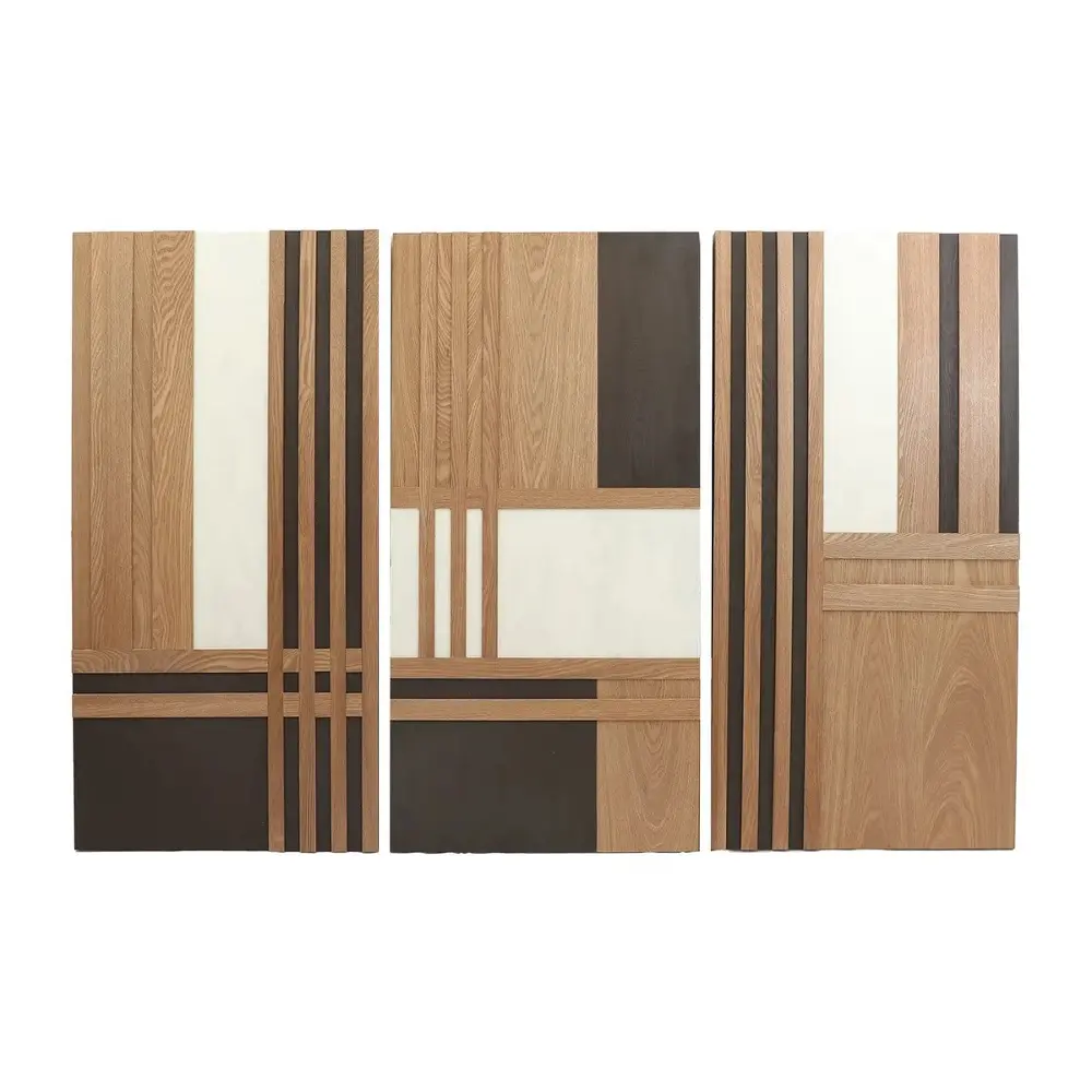 Brown Wooden Wall Decor, Set of 3-1