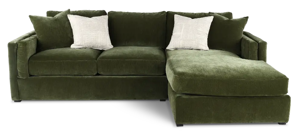 Moss Green 2 Piece Sectional-1