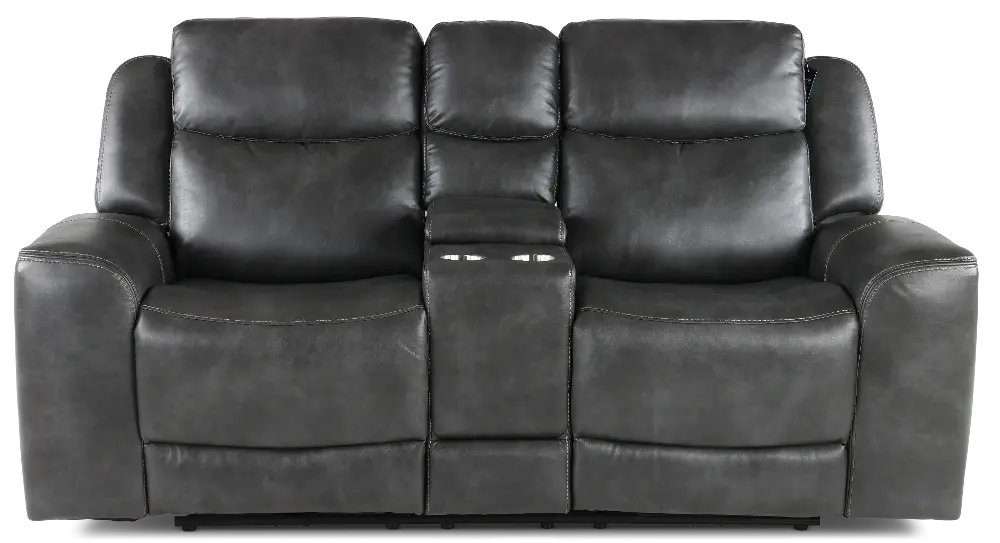 Montana Slate Gray Power Reclining Loveseat-1
