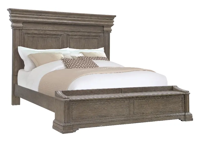 Madison Ridge Natural Bark Brown Queen Storage Bed