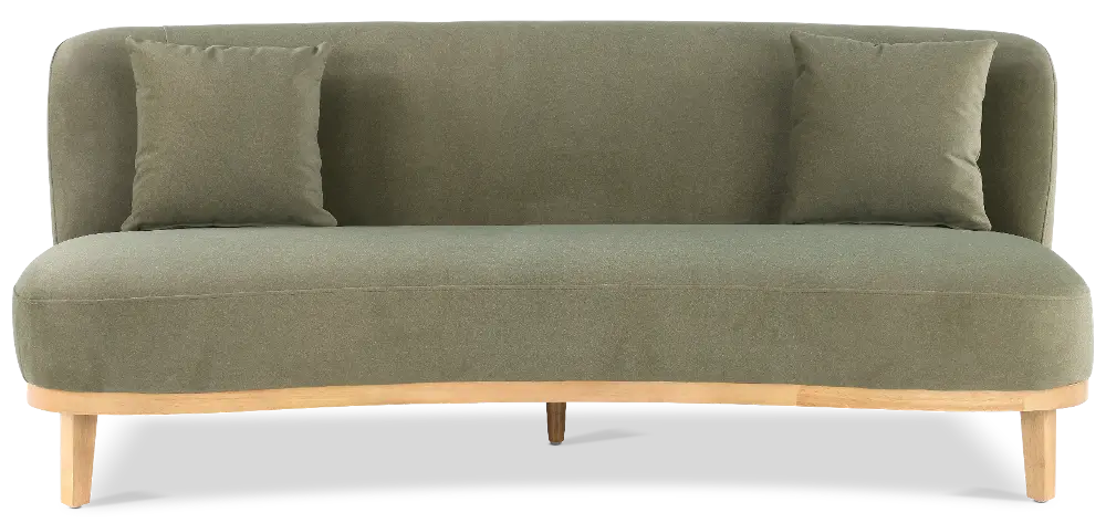 Vesper Green Velvet Sofa-1