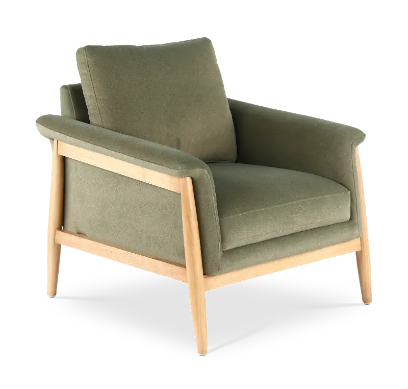 Vesper Green Velvet Accent Chair