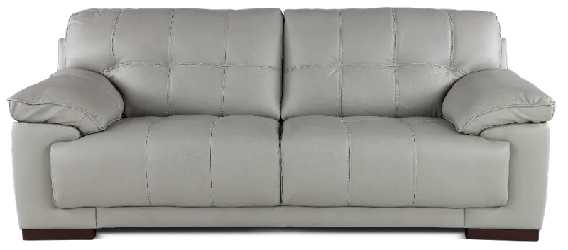 Baron Gray Leather Sofa