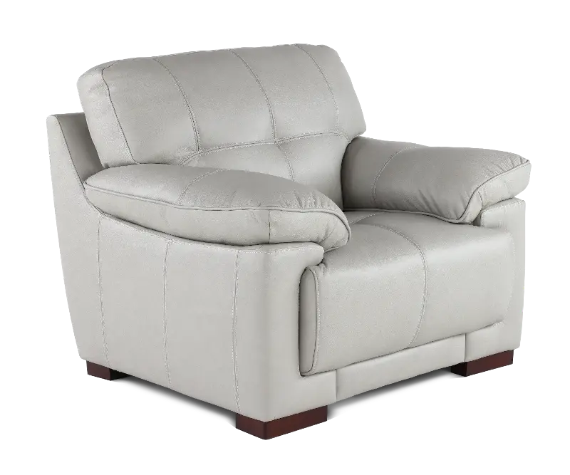 Baron Gray Leather Chair