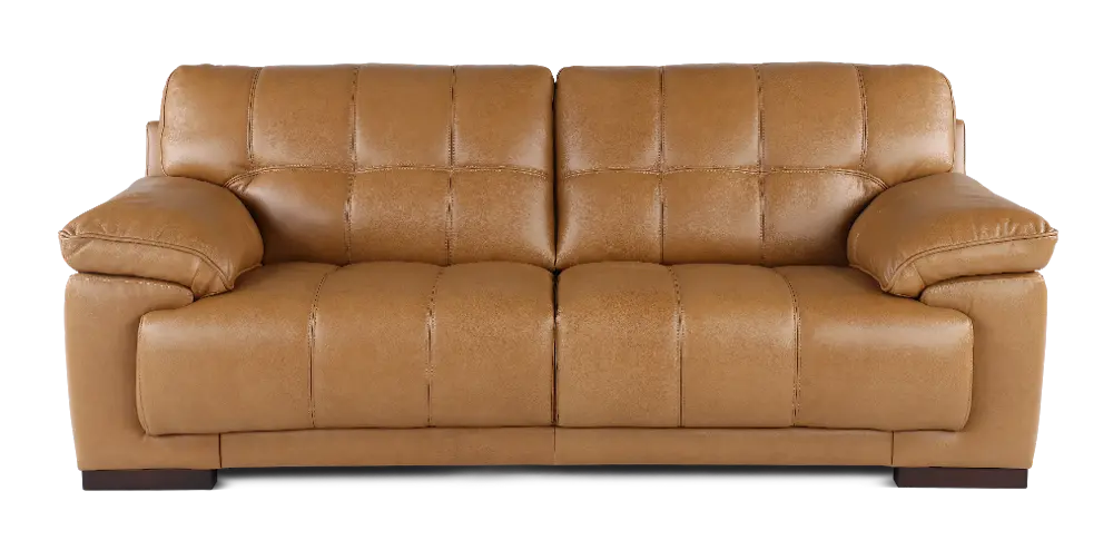 Baron Toffee Brown Leather Sofa-1
