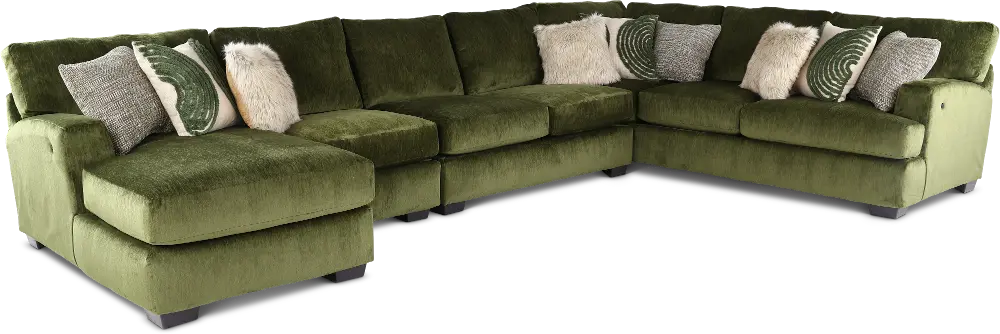 Pine Green 4 Piece Sectional-1