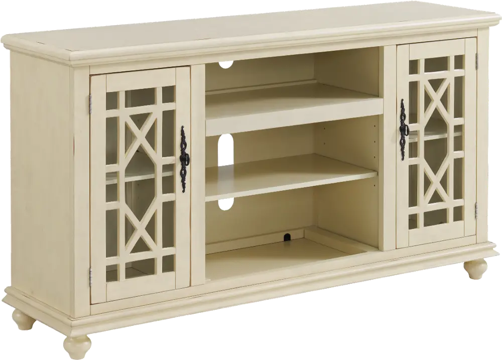 Two Door Antique White 63  TV Stand-1