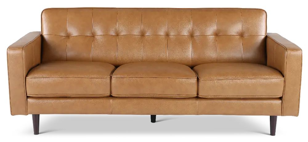Stark Tan Leather Sofa-1