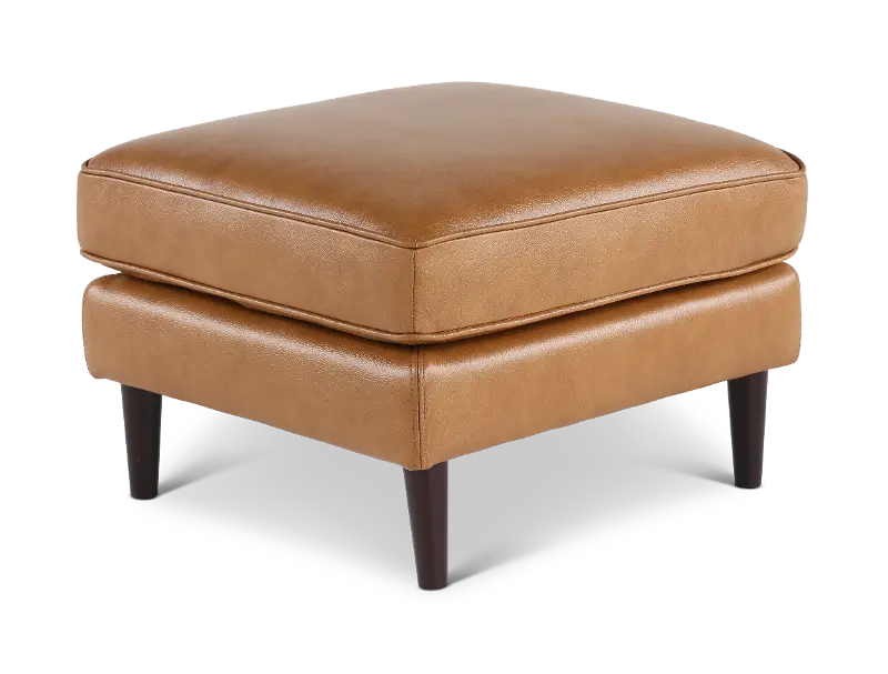Stark Tan Leather Ottoman