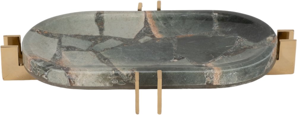 Komi 14" Green Malachite Tray
