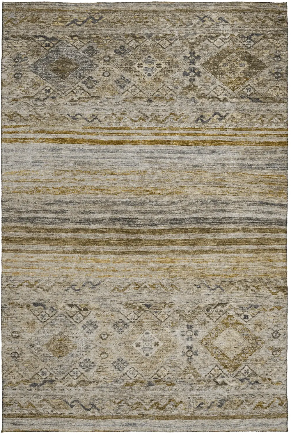 KJ4BR5X8 Karaj 5 x 8 Brown Area Rug-1