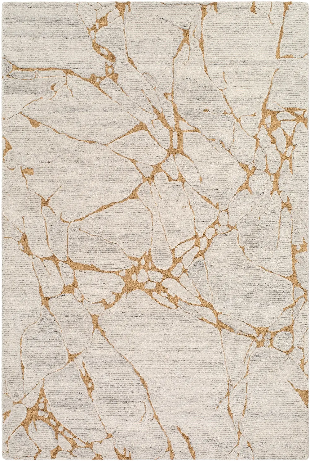 Mermer 5 x 8 Yellow and Beige Area Rug-1