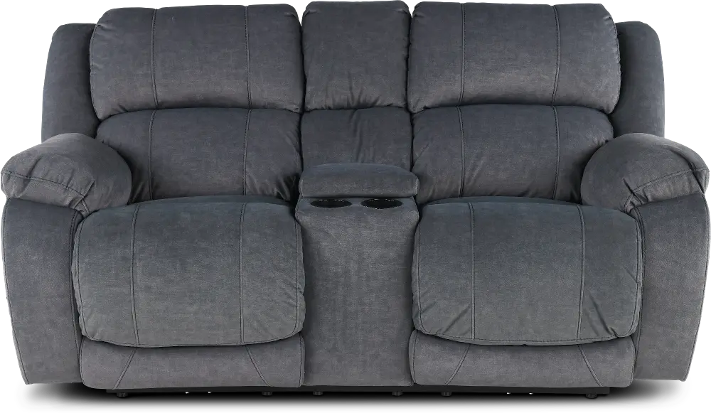Port Arthur Gray Power Reclining Loveseat with Console-1